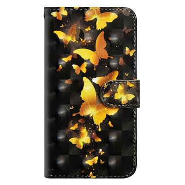 Peněženkové 3D pouzdro na Huawei P20 Lite – Golden Butterfly
