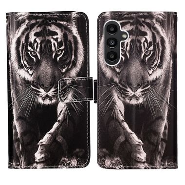 Peněženkové 3D pouzdro pro Samsung Galaxy A05s - Černobílý Tiger