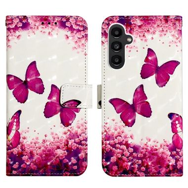 Peněženkové 3D pouzdro pro Samsung Galaxy A05s - Růžový Motýl