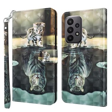 Peněženkové 3D pouzdro pro Samsung Galaxy A24 - Cat Tiger