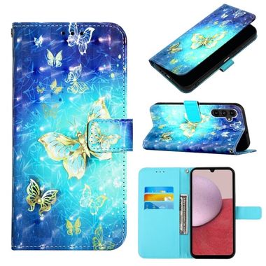Peněženkové 3D pouzdro pro Samsung Galaxy A24/A25 5G - Golden Butterfly