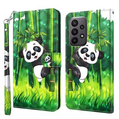Peněženkové 3D pouzdro pro Samsung Galaxy A24 - Panda Climbing Bamboo