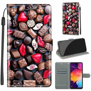 Peněženkové 3D pouzdro pro Samsung Galaxy A50 – Red Lip Chocolate
