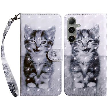 Peněženkové 3D pouzdro pro Samsung Galaxy S24 Plus 5G - Smile Cat