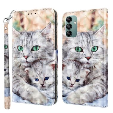 Peňeženkové 3D puzdro PAINTED pro Samsung Galaxy A04s - Dvě milující se kočky