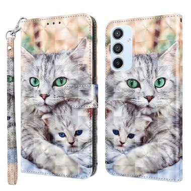 Peňeženkové 3D puzdro PAINTED pro Samsung Galaxy A54 5G – Dvě milující kočky