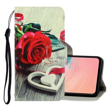 Peněženka 3D pouzdro pro Samsung Galaxy A51- Červená růže