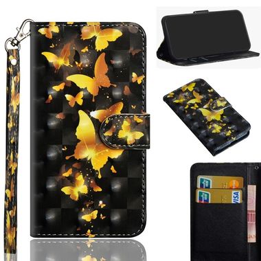 Peňaženkové 3D puzdro na Samsung Galaxy A51 5G - Golden Butterfly