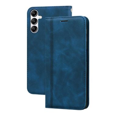 Peněženkové kožené pouzdro Business pro Samsung Galaxy A24 - Modrá