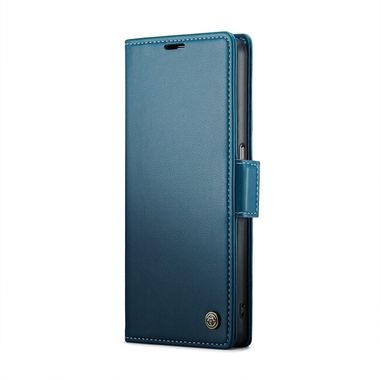 Peněženkové kožené pouzdro CaseMe Global Litchi na Oppo A57/A57s - Modrá