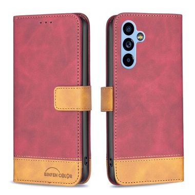 Peňeženkové kožené pouzdro COLOR pro Samsung Galaxy A54 5G – Červená