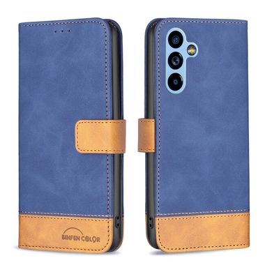 Peňeženkové kožené pouzdro COLOR pro Samsung Galaxy A54 5G – Modrá