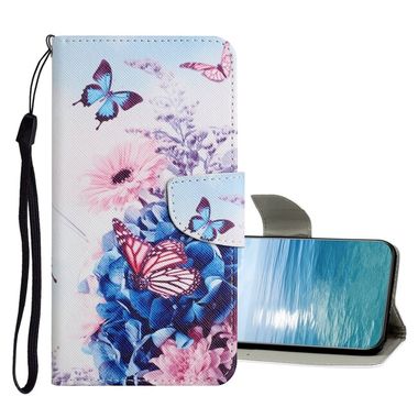 Peňeženkové kožené pouzdro COLORED na Samsung Galaxy A23 5G - Růžový motýl