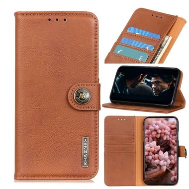 Peňaženkové kožené puzdro KHAZNEH na Samsung Galaxy A51 5G - Hnědá