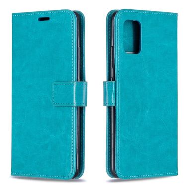 Peňaženkové kožené puzdro CRAZY HORSE na Samsung Galaxy A51 5G - Modrá