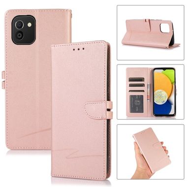 Peněženkové kožené pouzdro CROSS pro Samsung Galaxy A03 - Růžová