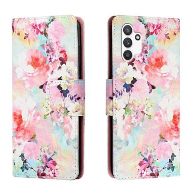 Peneženkové kožené pouzdro DRAWING na Samsung Galaxy A13 - Watercolor Flowers