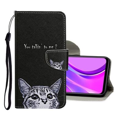 Peňeženkové kožené pouzdro DRAWING na Samsung Galaxy Note 20 Ultra - Cat
