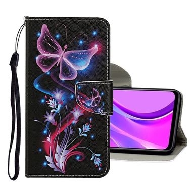 Peňeženkové kožené pouzdro DRAWING na Samsung Galaxy Note 20 Ultra - Color Butterfly