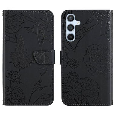 Peněženkové kožené pouzdro EMBOSSED pro Samsung Galaxy A34 5G - Černá