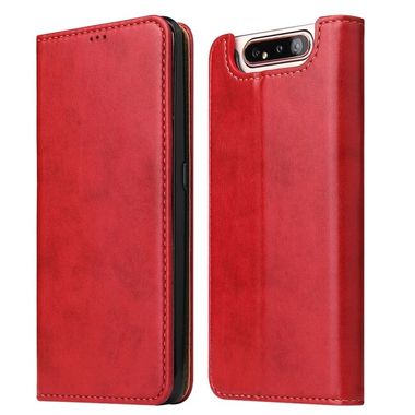 Peněženkové kožené pouzdro FIERRE SHANN pro Samsung Galaxy A80 - Červená