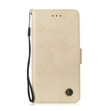Peňaženkové kožené pouzdro RETRO na Sony Xperia 1 - Zlatá