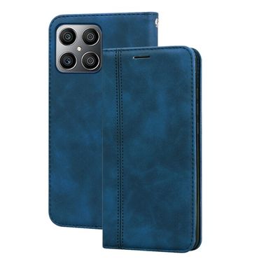 Peňeženkové kožené pouzdro FROSTED pro Honor X8 4G – Modrá