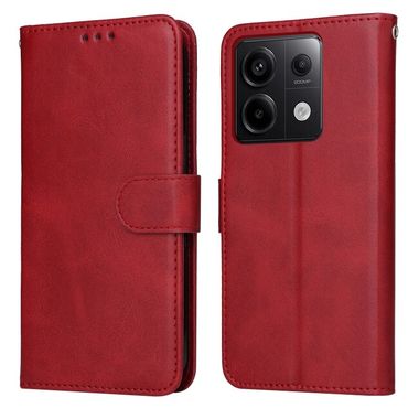 Peněženkové kožené pouzdro Global Classic na Xiaomi Redmi Note 13 Pro - Červená