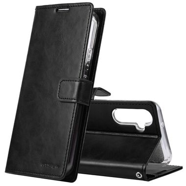 Peněženkové kožené pouzdro GOOSPERY pro Samsung Galaxy A34 5G - Černá