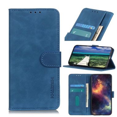 Peněženkové kožené pouzdro KHAZNEH Retro pro Samsung Galaxy A24 - Modrá