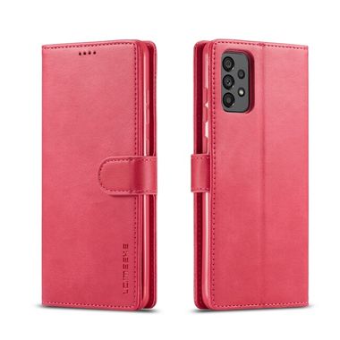 Peněženkové kožené pouzdro LC.IMEEKE pro Samsung Galaxy A73 5G - Červená