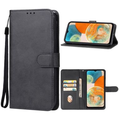 Peněženkové kožené pouzdro Leather pro Samsung Galaxy A24 - Černá