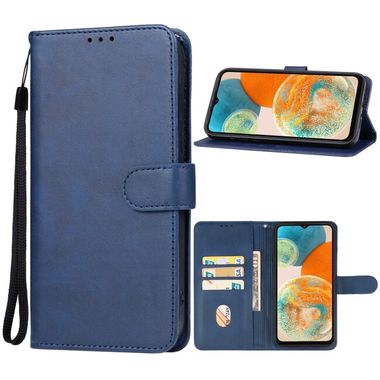 Peněženkové kožené pouzdro Leather pro Samsung Galaxy A24 - Modrá