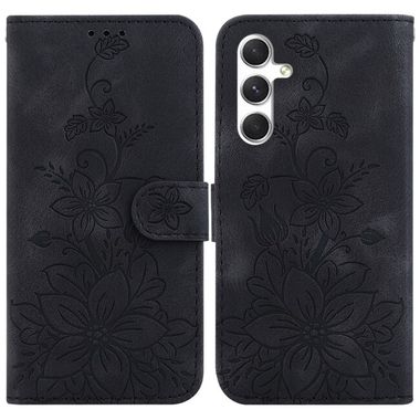 Peněženkové kožené pouzdro Lily pro Samsung Galaxy S24 Plus 5G - Černá