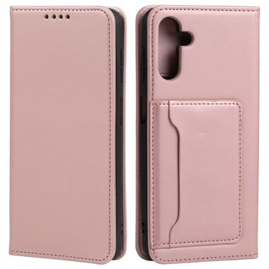 Peněženkové kožené pouzdro LIQUID pro Samsung Galaxy A04s - Růžově zlatá