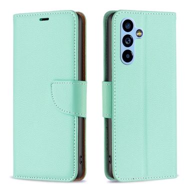 Peňeženkové kožené pouzdro LITCHI pro Samsung Galaxy A54 5G – Zelená