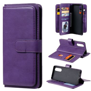 Multifunkčné peňaženkové puzdro na Sony Xperia 5 - Fialová