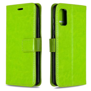 Peněženkové kožené pouzdro pro Samsung Galaxy A41-Zelený