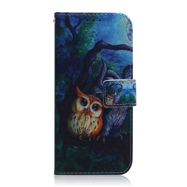 Peněženkové kožené pouzdro pro Samsung Galaxy A41-Oil Painting Owl
