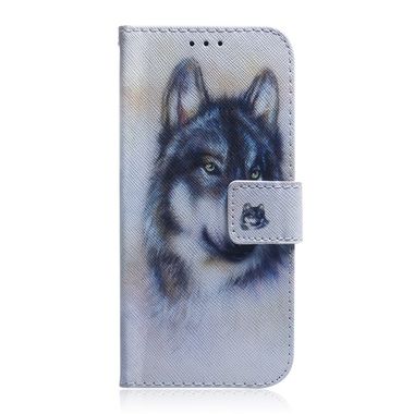 Peněženkové kožené pouzdro pro Samsung Galaxy A41-White Wolf