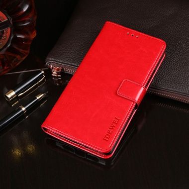 Peňeženkové kožené pouzdro na Huawei P Smart S - Červená