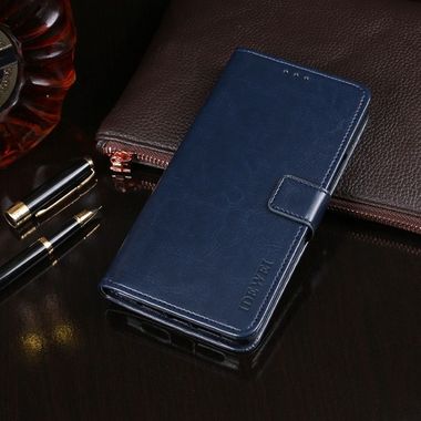 Peňeženkové kožené pouzdro na Huawei P Smart S - Tmavěmodrá