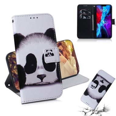 Peňeženkové kožené pouzdro na iPhone 12 Mini - Panda
