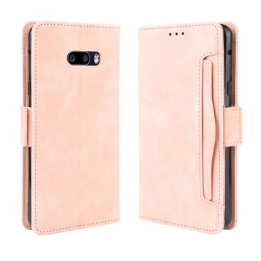 Peňaženkové kožené pouzdro na LG G8X - Růžová