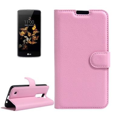 Pěneženkové kožený pouzdro  na LG K8 - ružová
