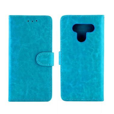 Peňeženkové kožené pouzdro na LG Q60 - Baby Blue