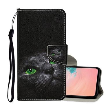 Peňeženkové kožené pouzdro na Samsung Galaxy A02s - Black Cat