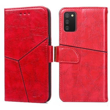 Peňeženkové kožené pouzdro na Samsung Galaxy A02s - Červená