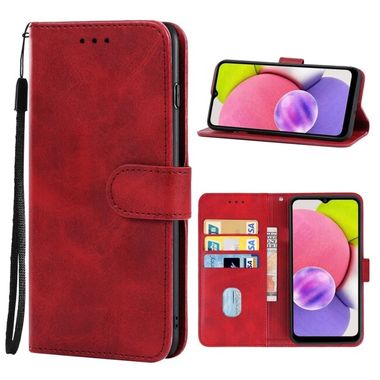 Peněženkové kožené pouzdro pro Samsung Galaxy A04s - Červená