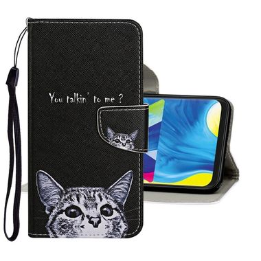 Peněženkové Kožené pouzdro pro Samsung Galaxy A20e - Cat